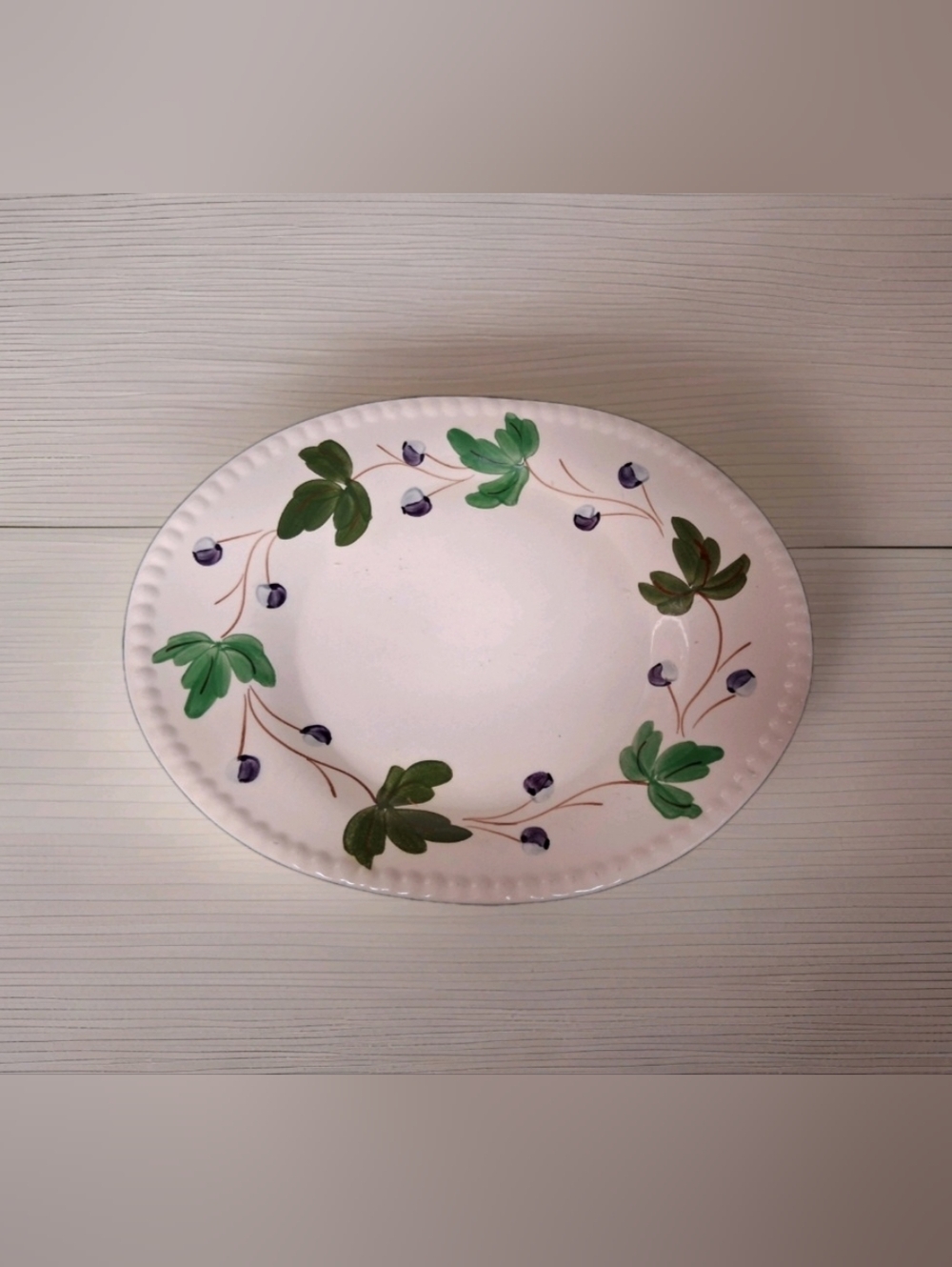 Vintage Blue Ridge Southern Pottery Mountain Ivy Oval Platter 11.5" c 1947